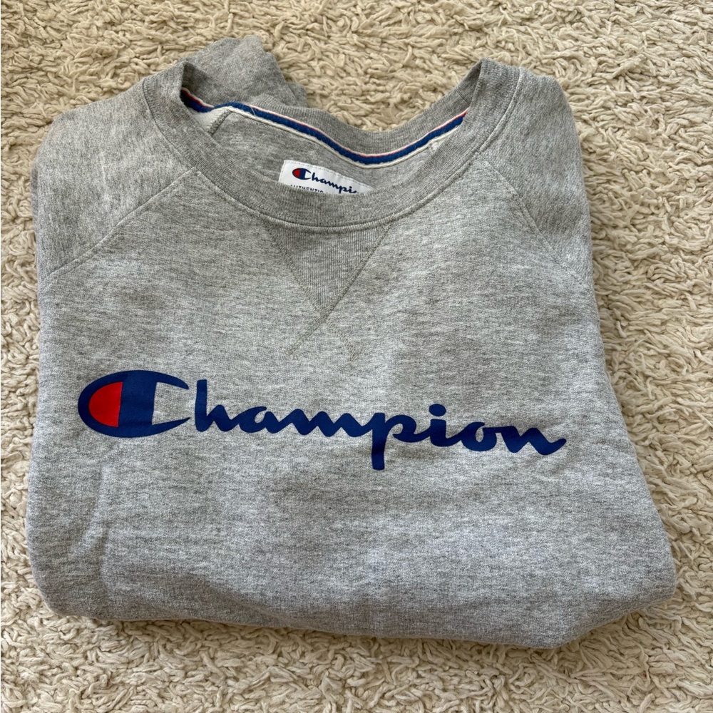 Champion Women’s Crewneck Sweater in Gray